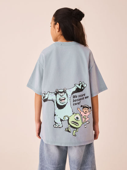 Dsiney Kidz - Charcoal Disney Monsters Inc Oversized Graphic T-Shirt (3-16yrs) image 4
