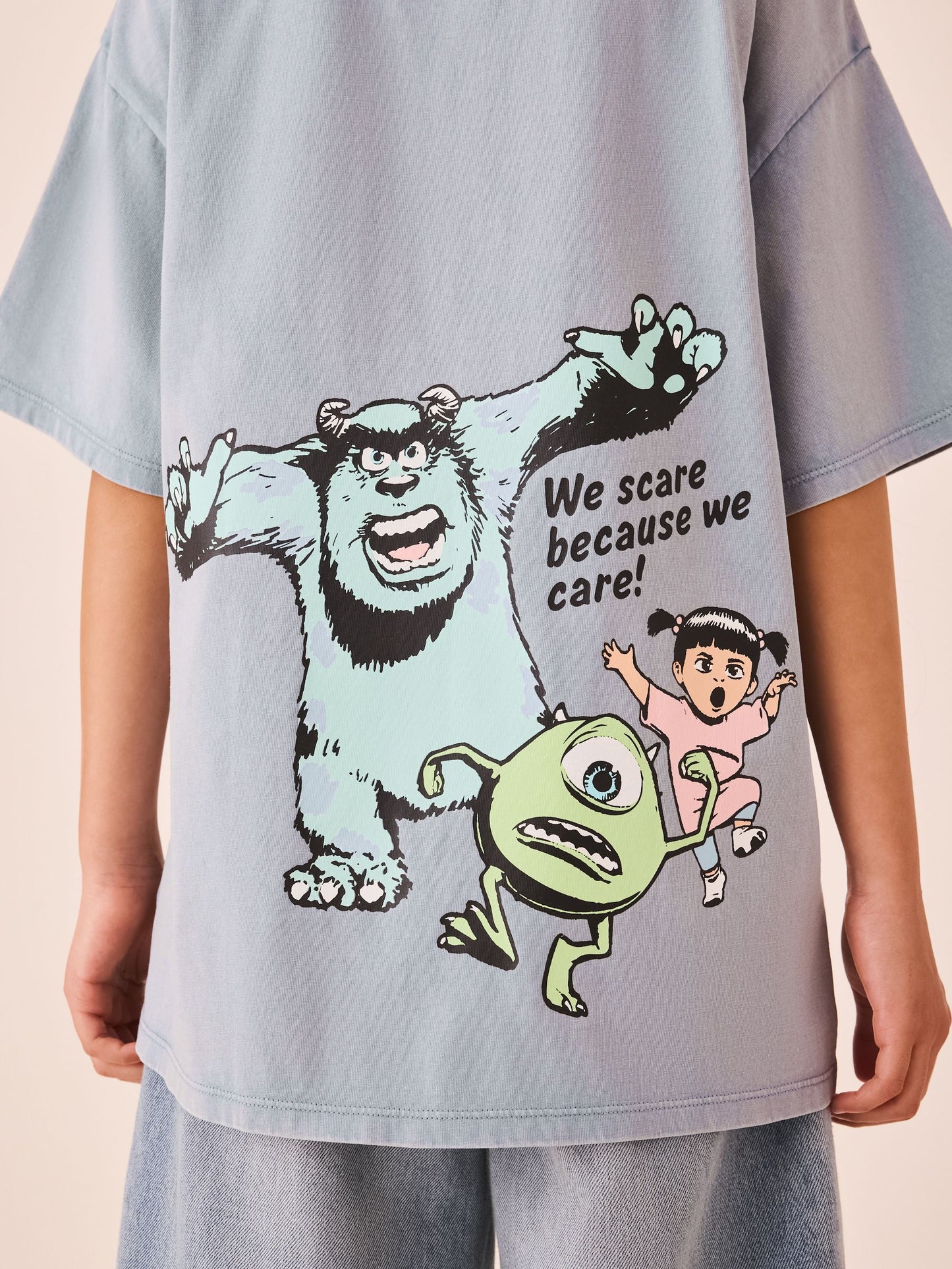 Dsiney Kidz - Charcoal Disney Monsters Inc Oversized Graphic T-Shirt (3-16yrs) image 5