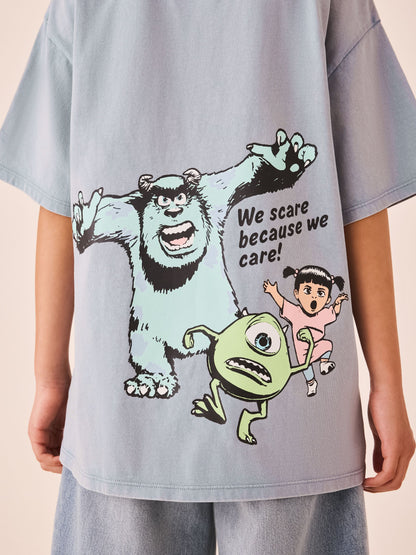 Dsiney Kidz - Charcoal Disney Monsters Inc Oversized Graphic T-Shirt (3-16yrs) image 5