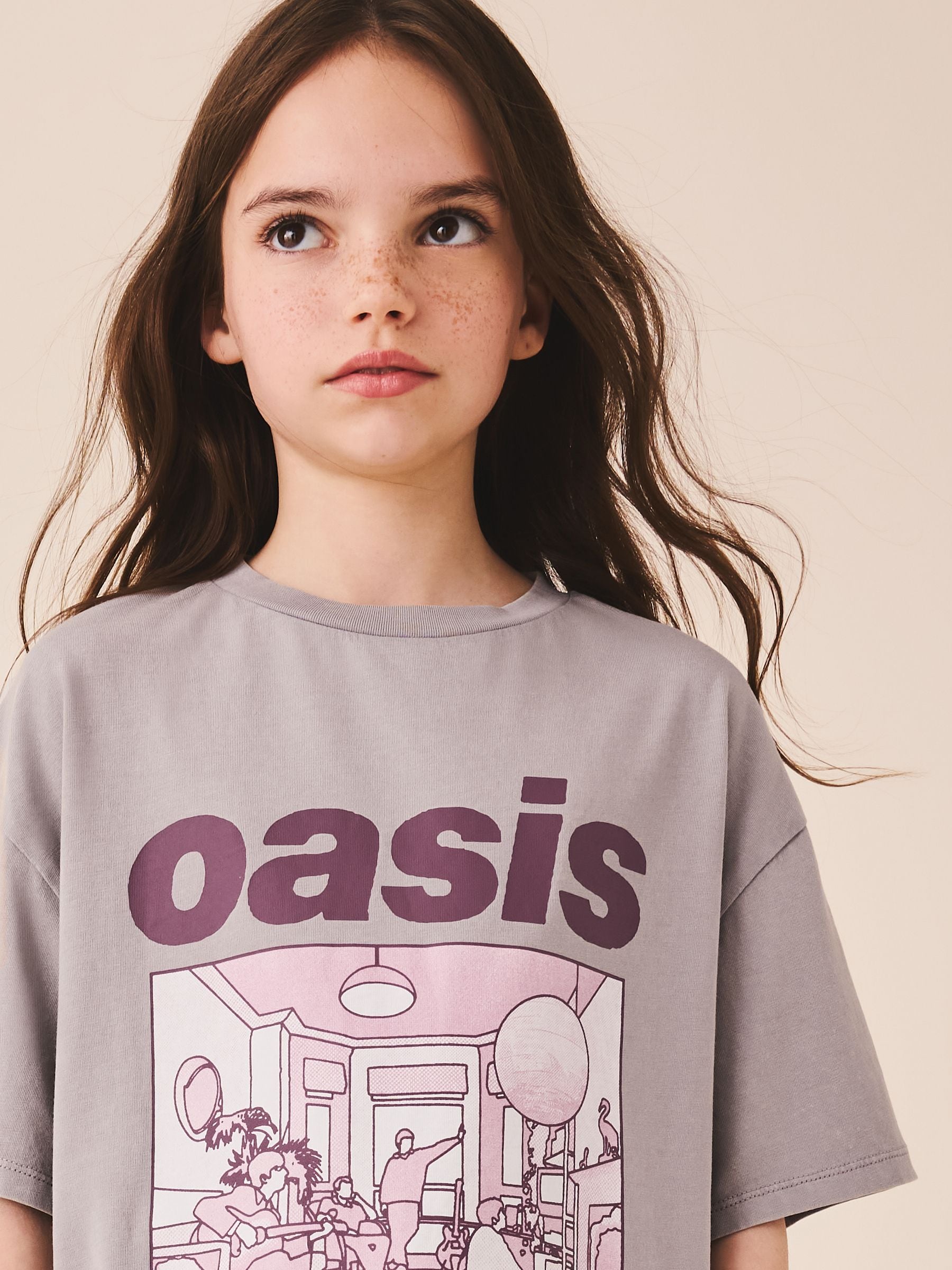 Dsiney Kidz - Charcoal Grey Oasis Oversized Graphic T-Shirt (3-16yrs) image 4