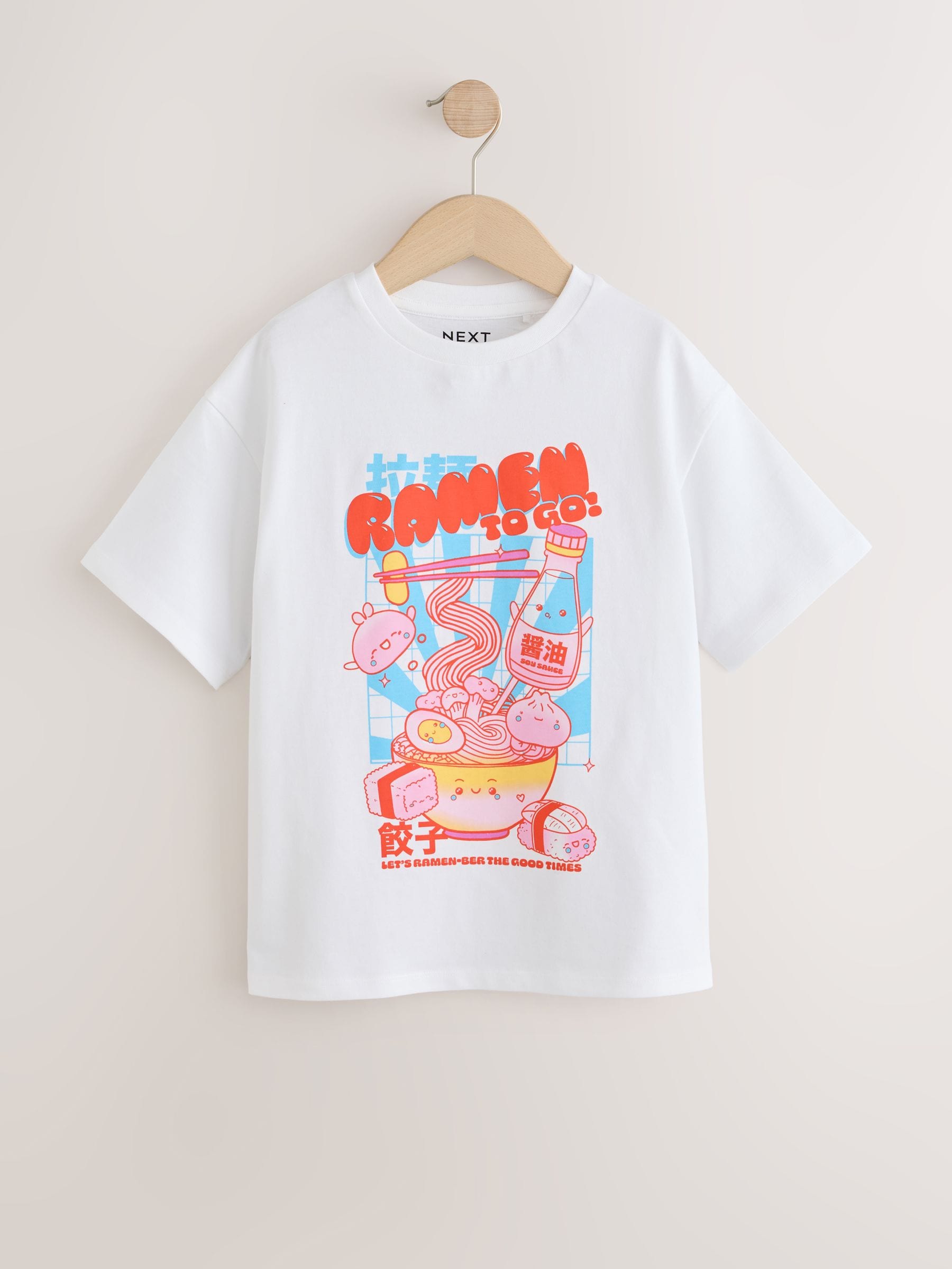 Dsiney Kidz - White Ramen Oversized Graphic T-Shirt (3-16yrs) image 5