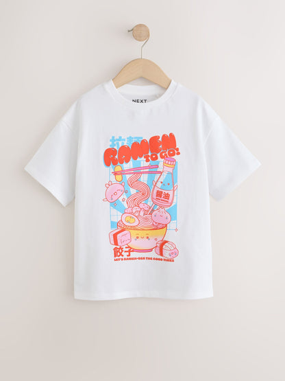 Dsiney Kidz - White Ramen Oversized Graphic T-Shirt (3-16yrs) image 5