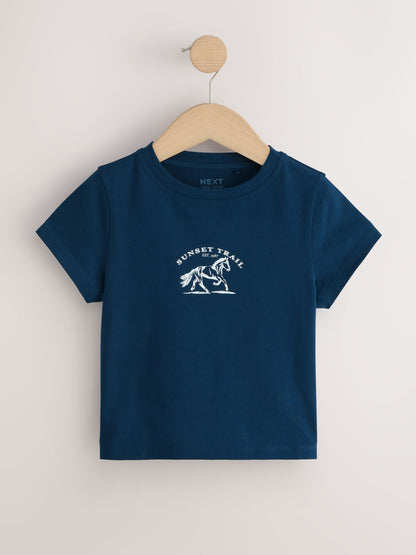 Dsiney Kidz - Navy Horse Fitted Graphic T-Shirt (3-16yrs) image 5