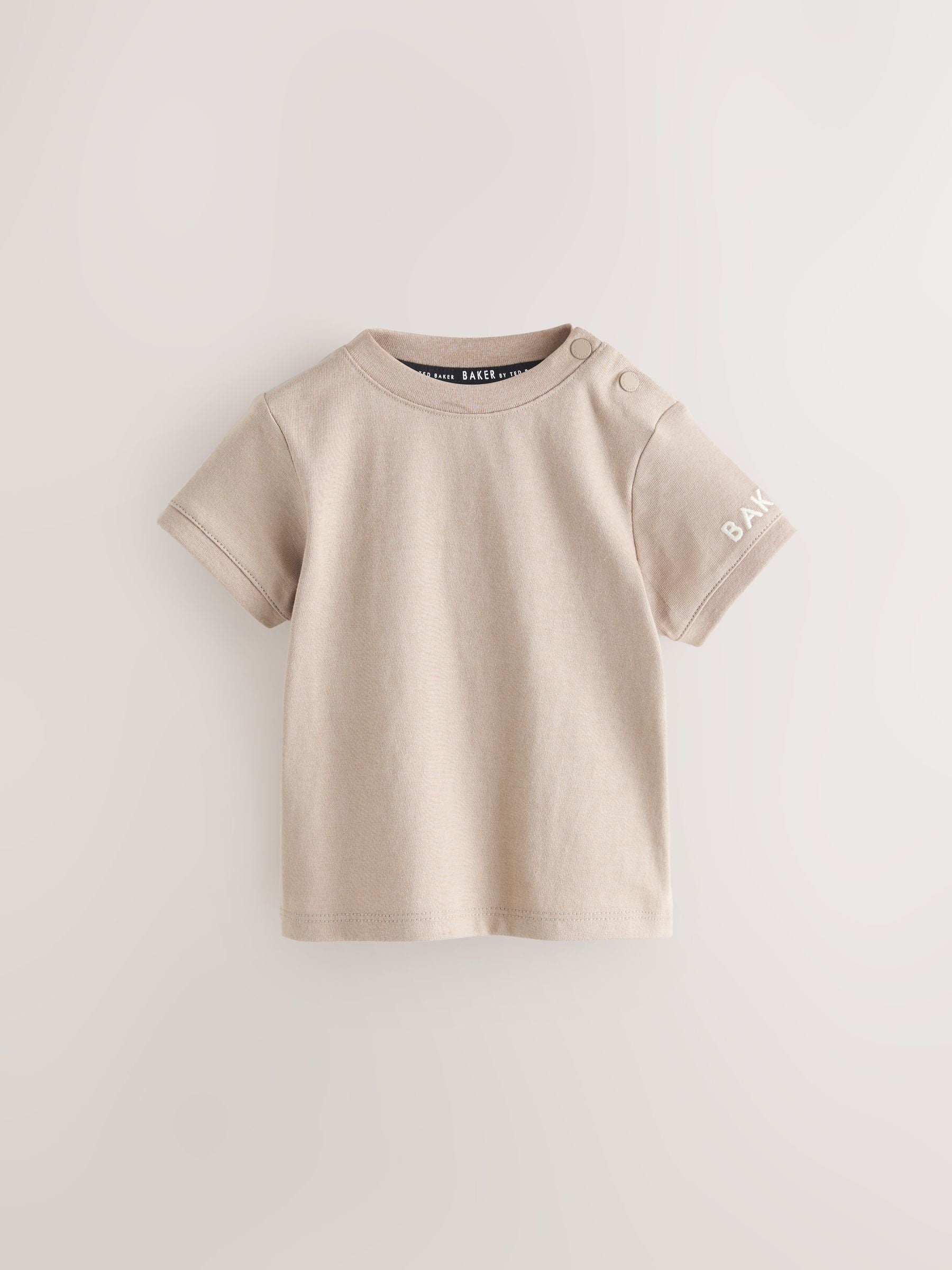 Baker by Ted Baker Blue/Stone Chambray Dungarees And T-Shirt Set image 3