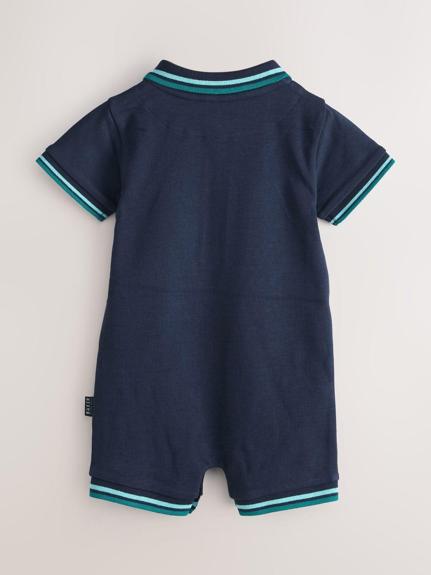 Baker by Ted Baker Blue Polo Rompersuits 2 Pack image 3