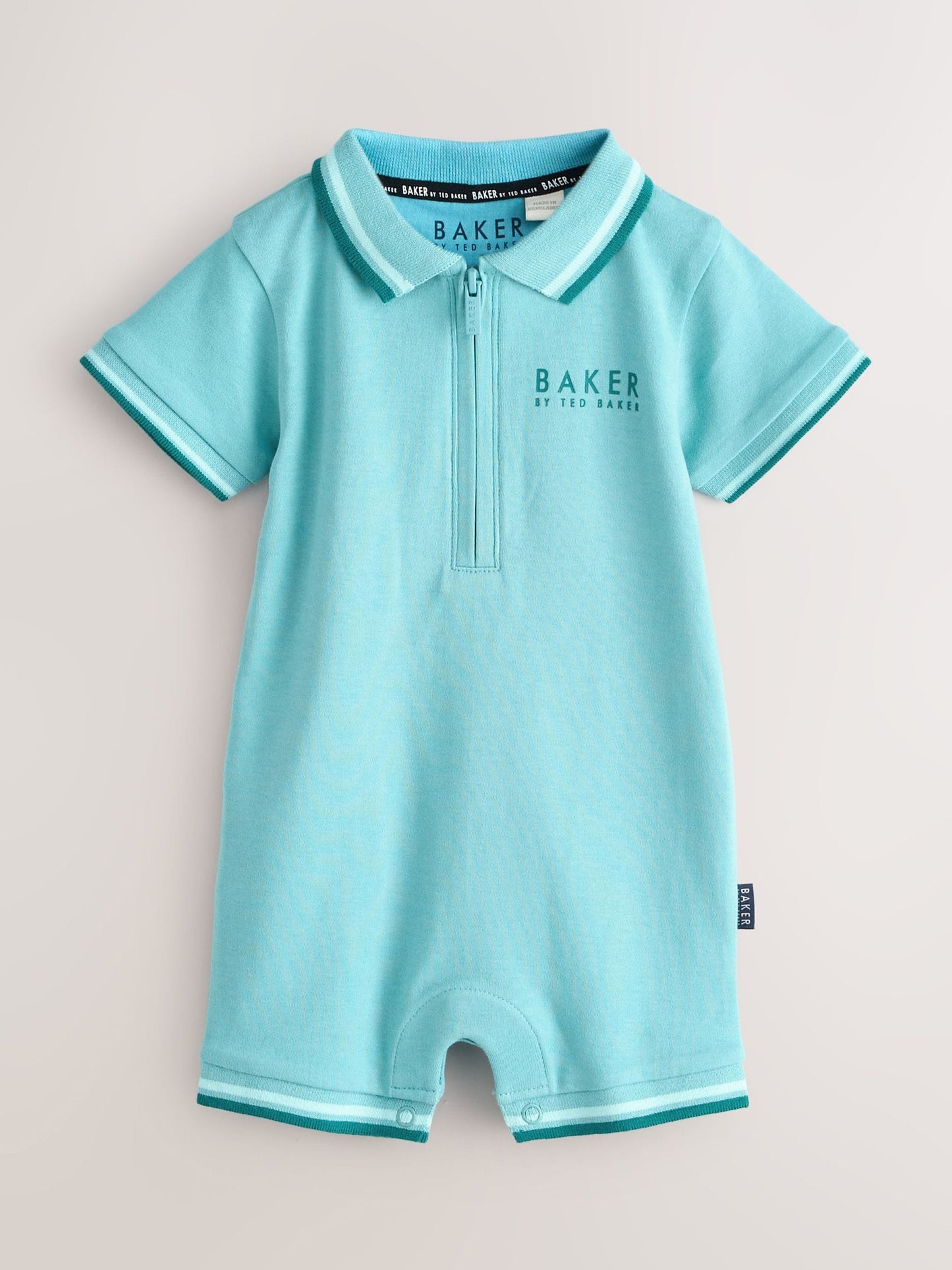 Baker by Ted Baker Blue Polo Rompersuits 2 Pack image 4