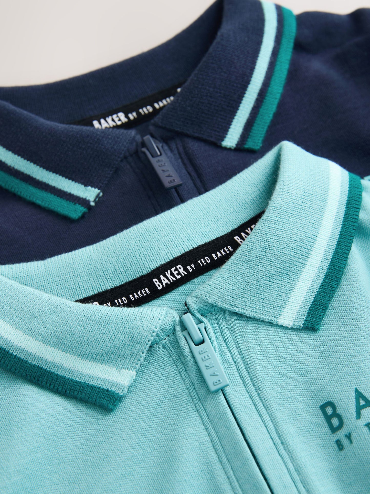 Baker by Ted Baker Blue Polo Rompersuits 2 Pack image 5