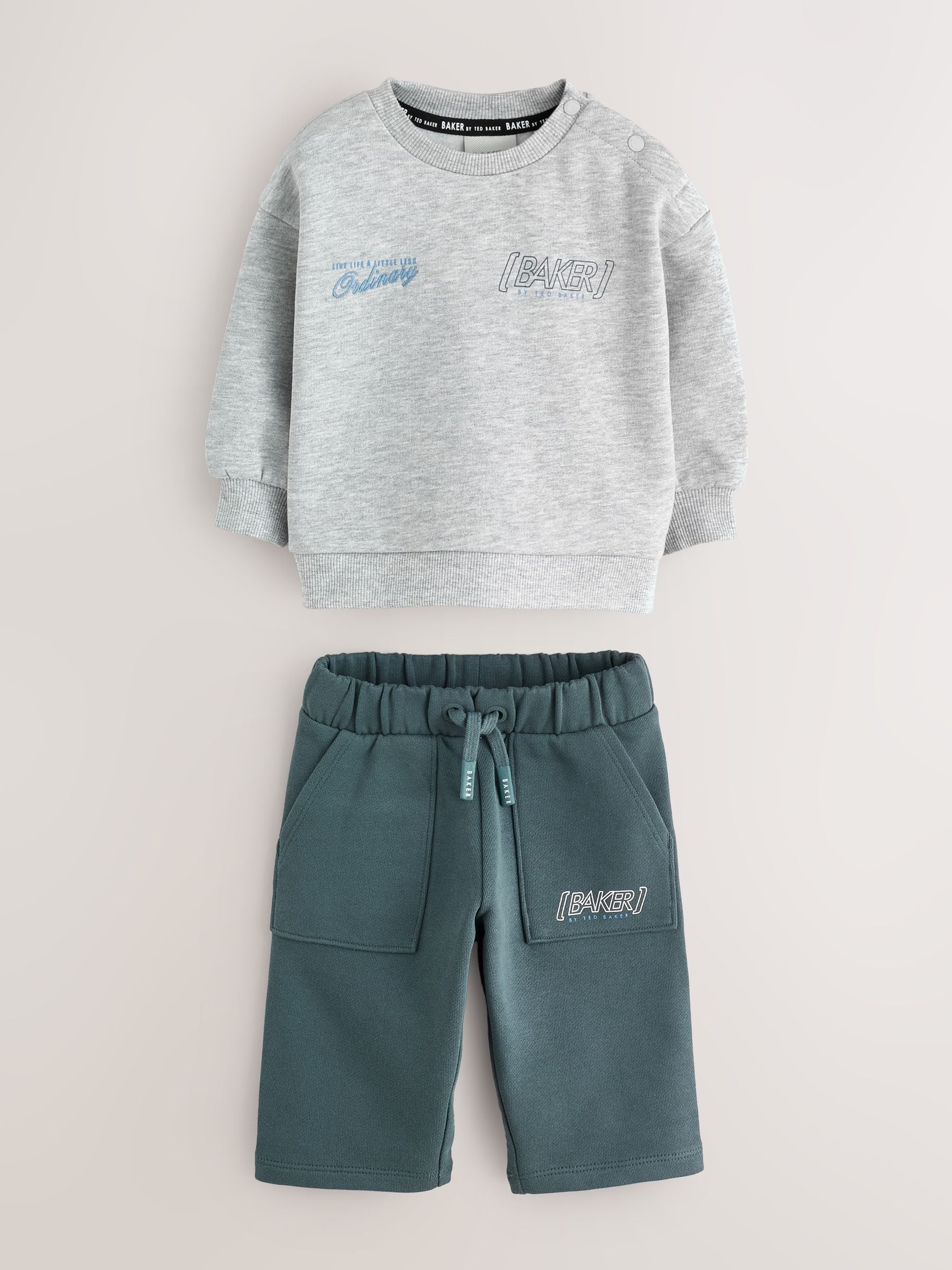 Baker by Ted Baker Graphic Sweatshirt and Wide Leg Jogger Set image 1