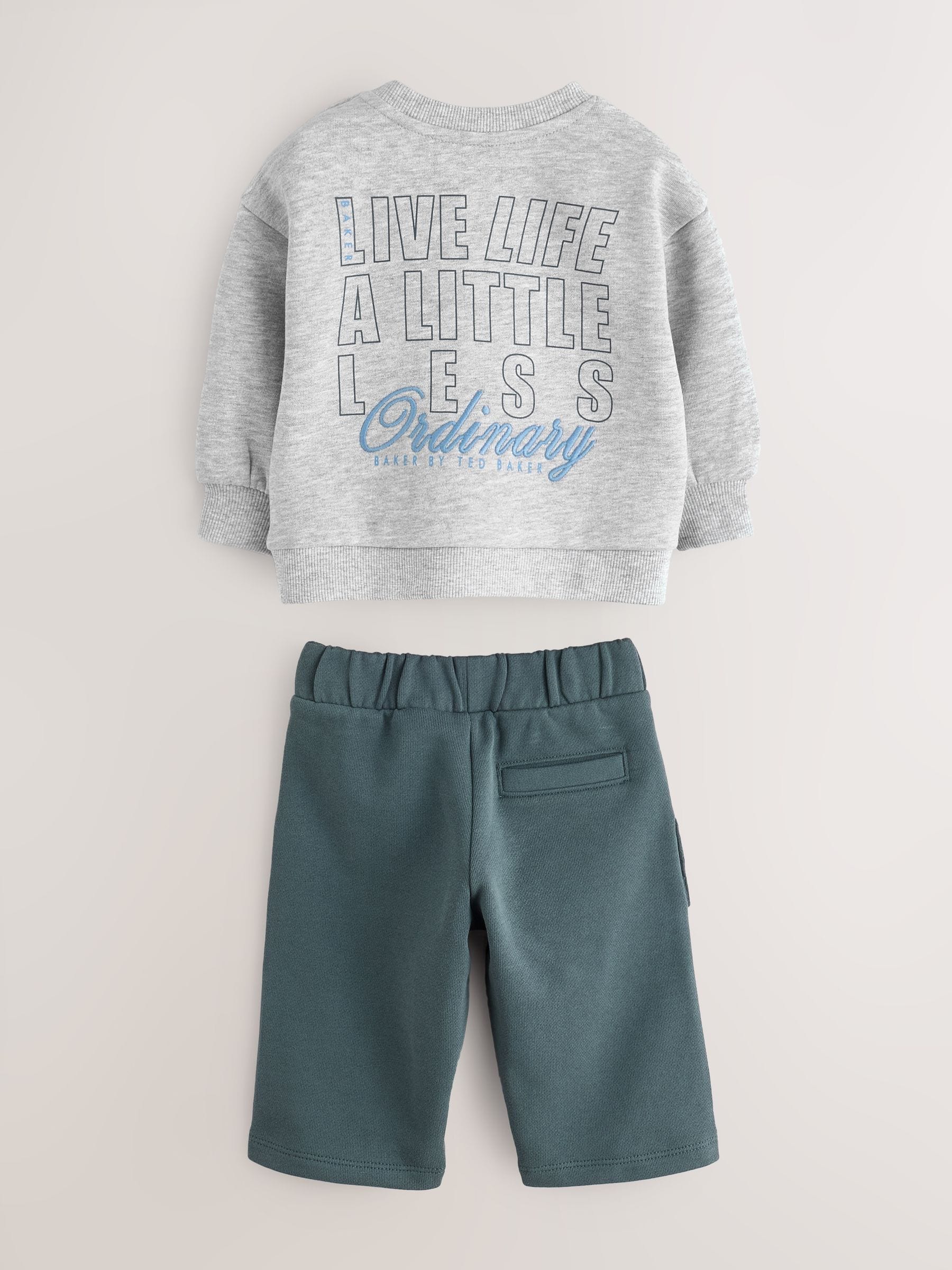 Baker by Ted Baker Graphic Sweatshirt and Wide Leg Jogger Set image 2