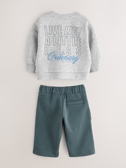 Baker by Ted Baker Graphic Sweatshirt and Wide Leg Jogger Set image 2