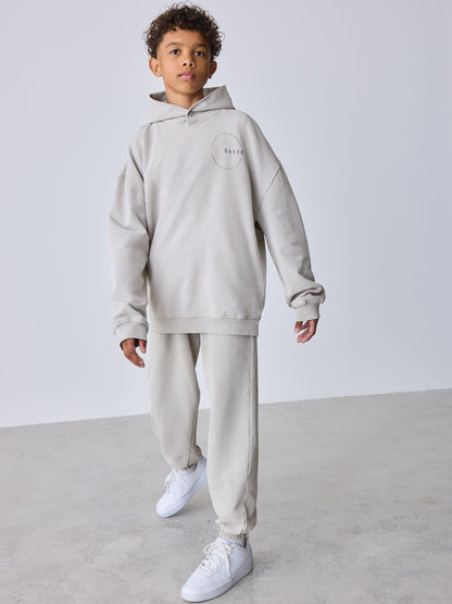 Dsiney Kidz - Baker by Ted Baker Stone Oversized Washed Hoodie and Joggers Set image 2