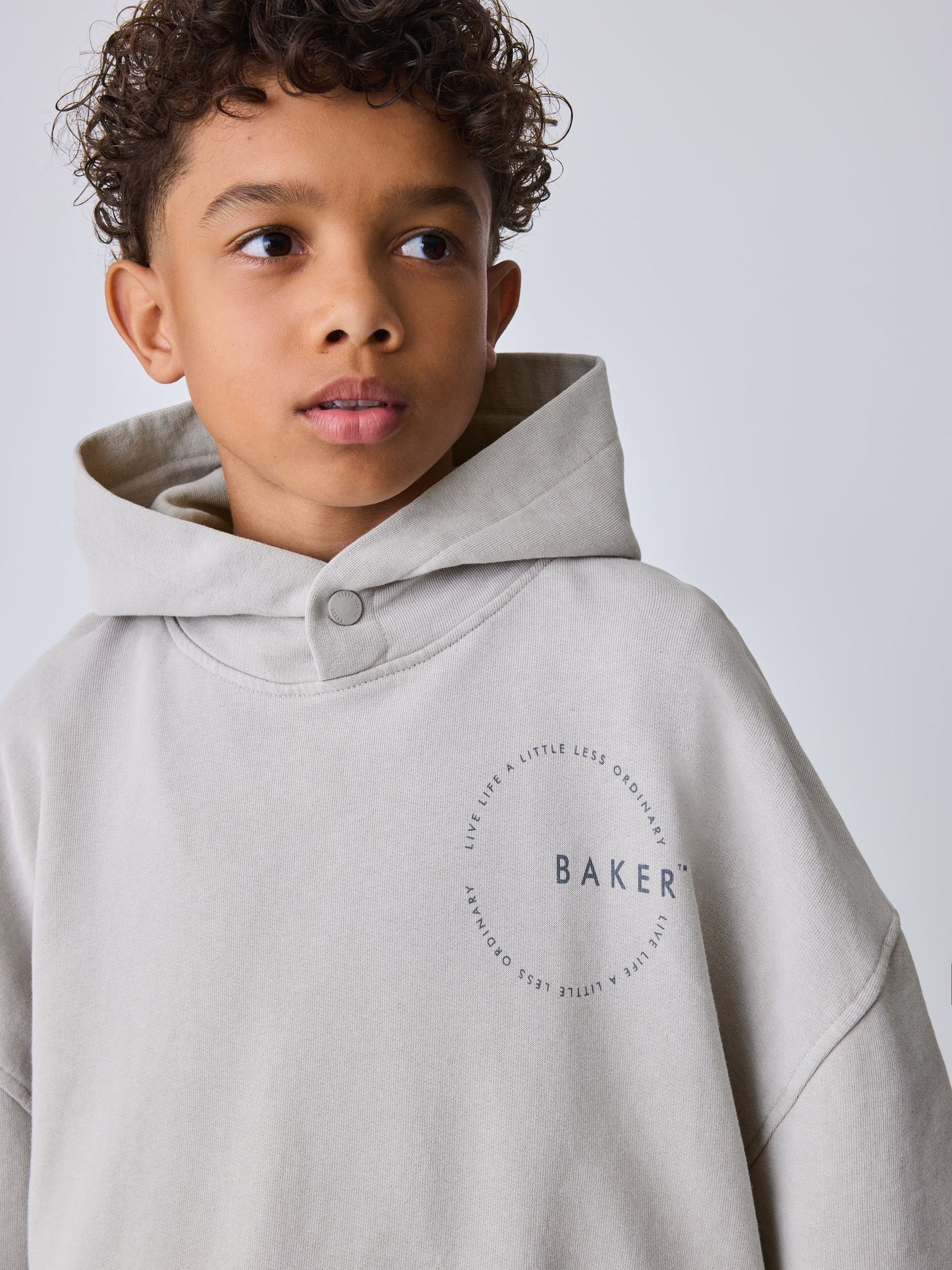 Dsiney Kidz - Baker by Ted Baker Stone Oversized Washed Hoodie and Joggers Set image 5
