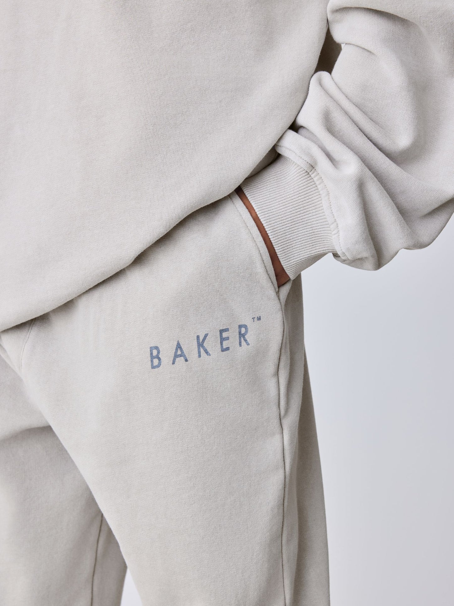 Dsiney Kidz - Baker by Ted Baker Stone Oversized Washed Hoodie and Joggers Set image 6