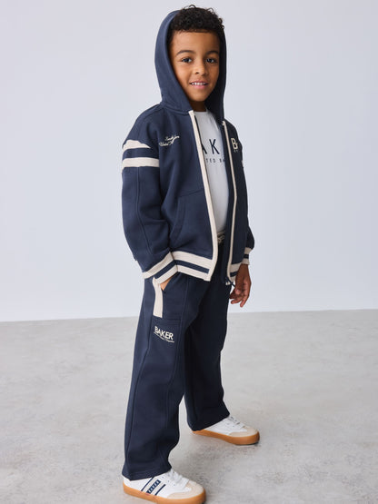 Dsiney Kidz - Baker by Ted Baker Varsity Zip Through Hoodie, T-Shirt and Wide Leg Joggers Set image 1