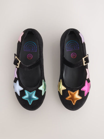 Little Bird Black Metallic Star Mary Jane Shoes - image 1