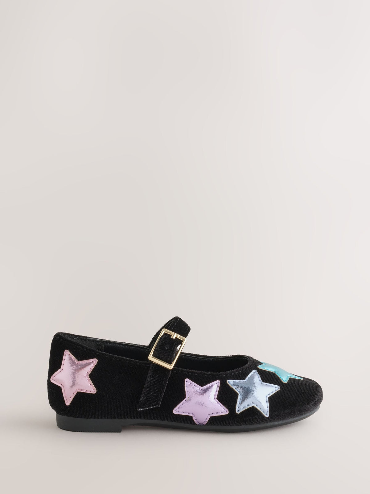 Little Bird Black Metallic Star Mary Jane Shoes - image 3