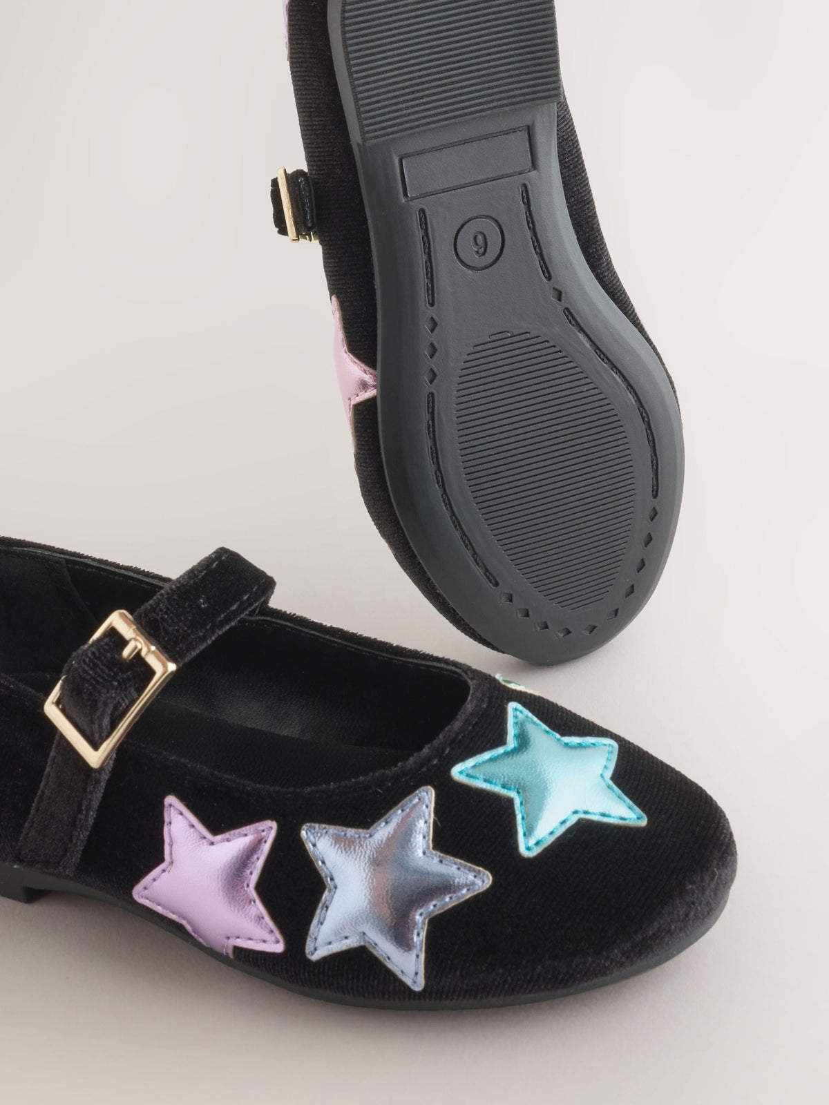 Little Bird Black Metallic Star Mary Jane Shoes - image 5