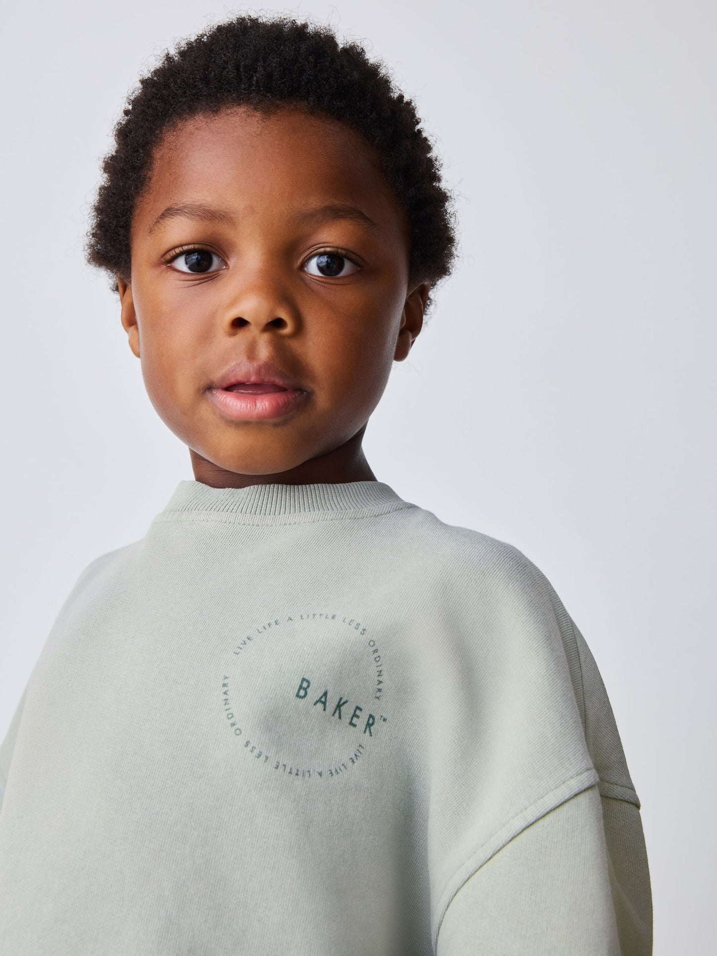 Dsiney Kidz - Baker by Ted Baker Green Oversized Washed Sweatshirt and Joggers Set image 4