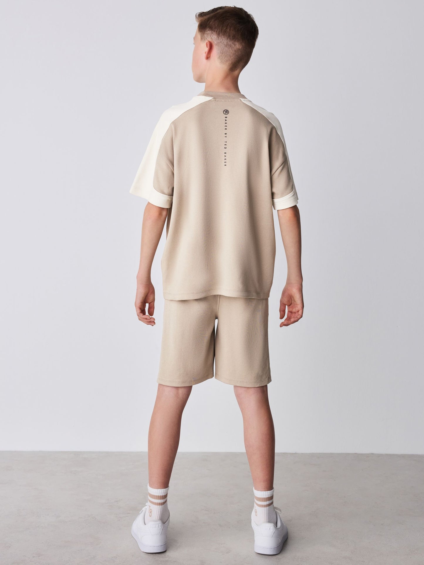 Baker by Ted Baker Oversized Stone Panel T-Shirt and Shorts Set image 3