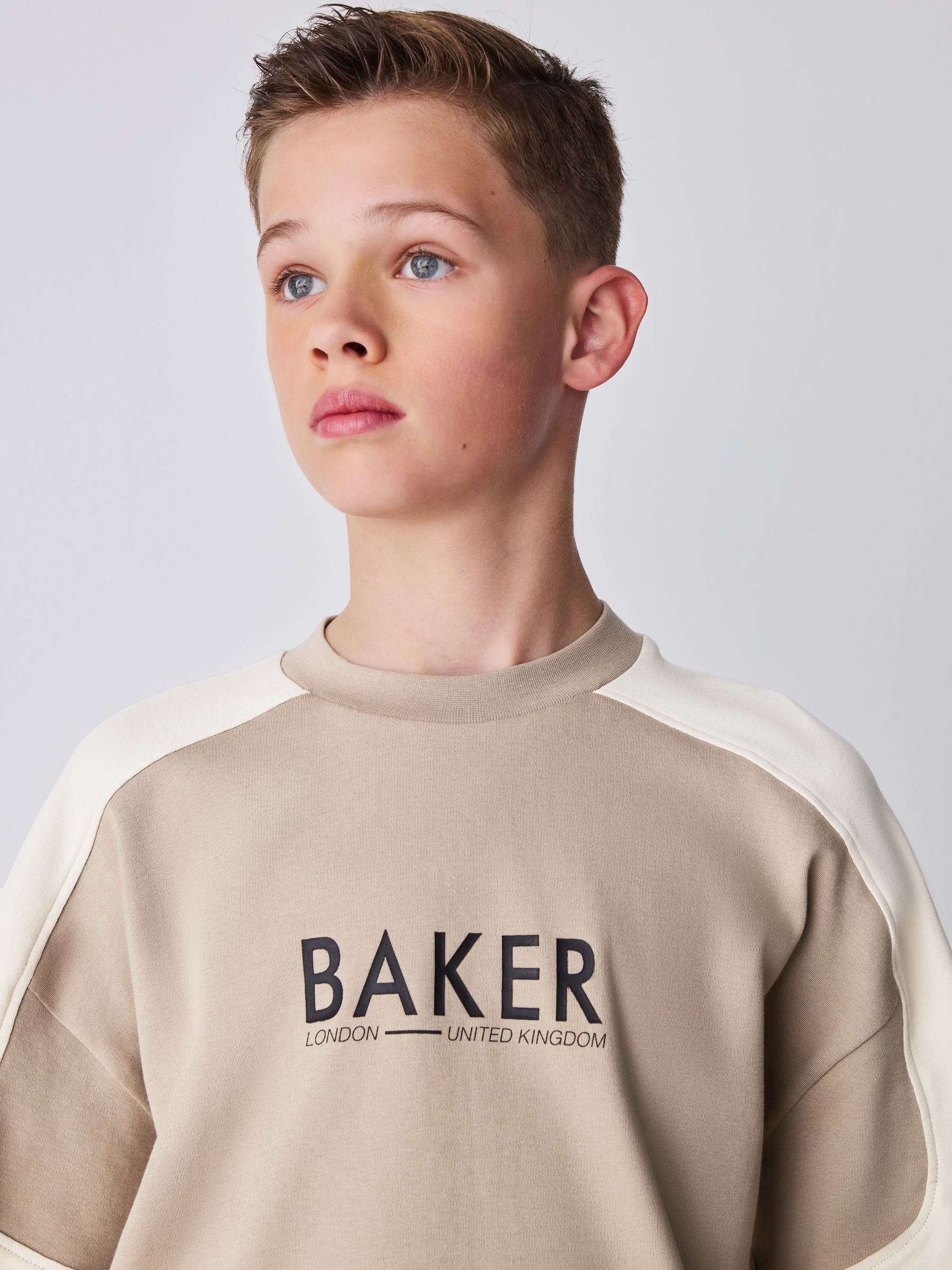 Baker by Ted Baker Oversized Stone Panel T-Shirt and Shorts Set image 4
