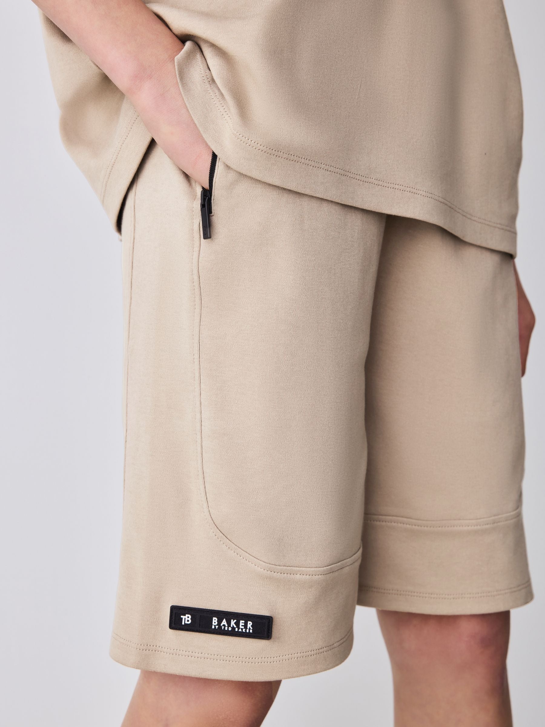 Baker by Ted Baker Oversized Stone Panel T-Shirt and Shorts Set image 5