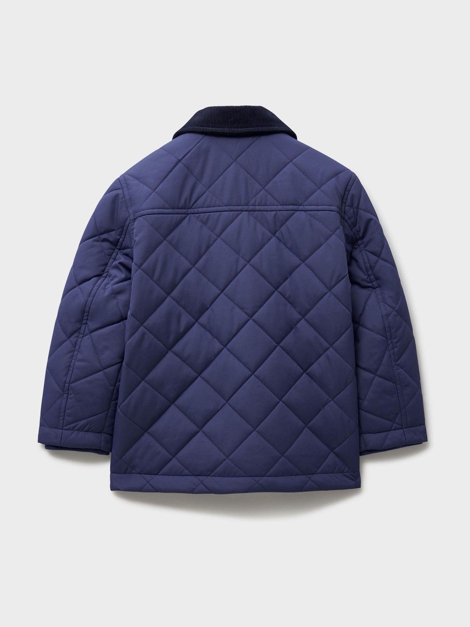 Dsiney Kidz - Crew Clothing Blue Contrast Cord Collar Quilted Jacket image 2