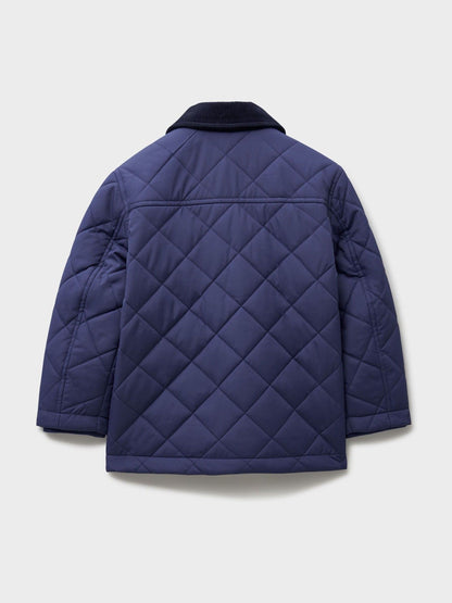 Dsiney Kidz - Crew Clothing Blue Contrast Cord Collar Quilted Jacket image 2