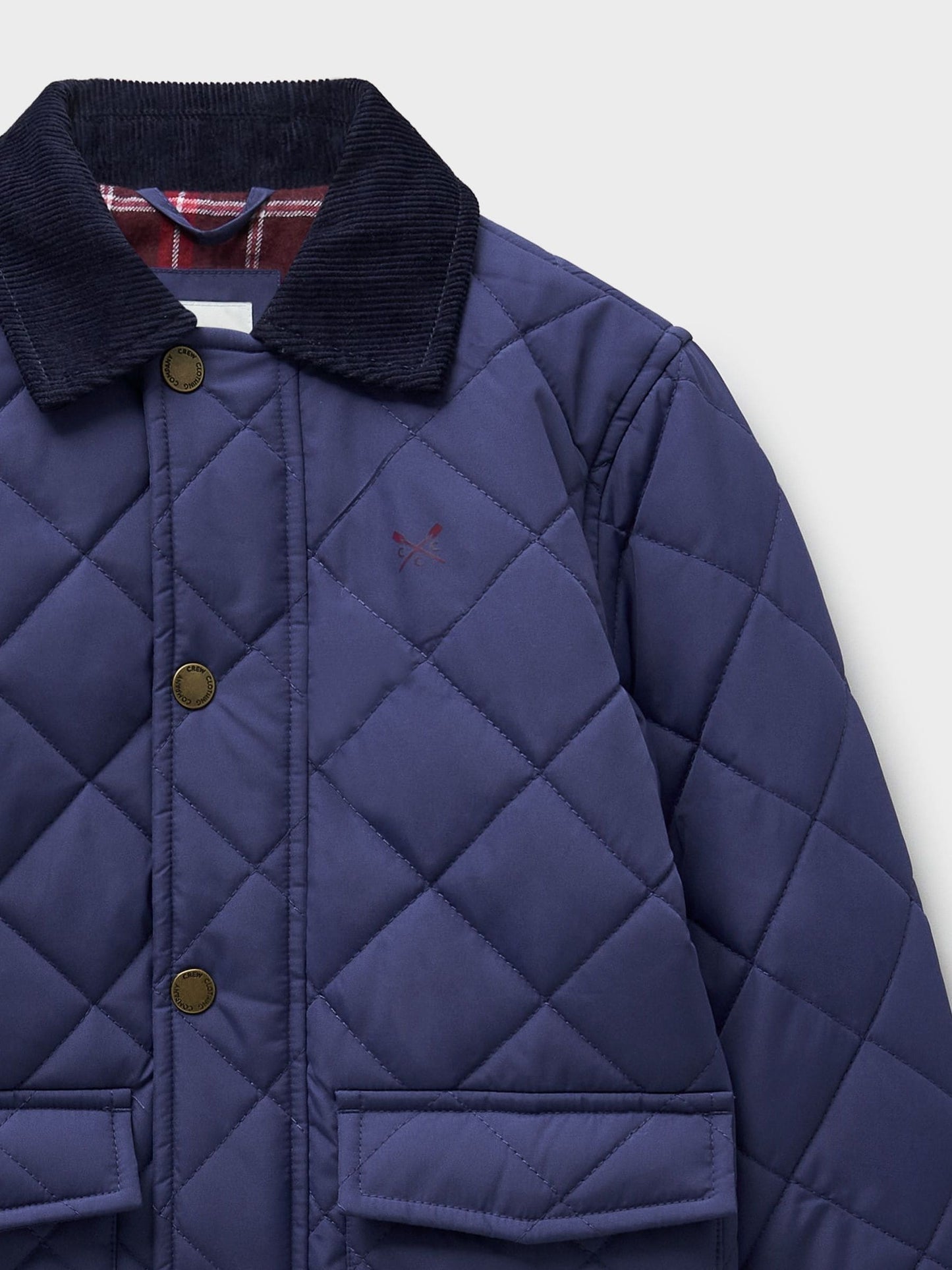 Dsiney Kidz - Crew Clothing Blue Contrast Cord Collar Quilted Jacket image 3
