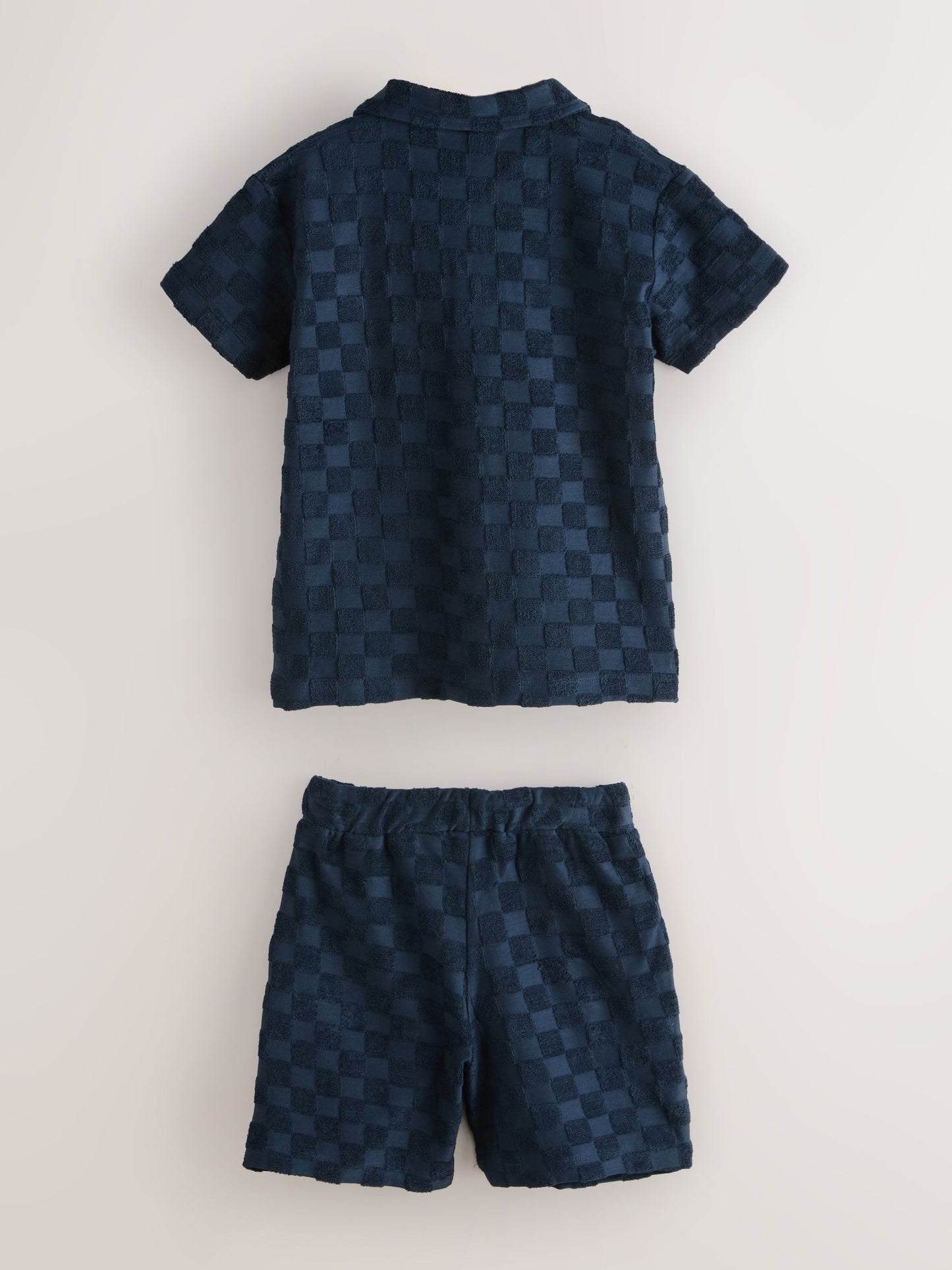 Dsiney Kidz - Baker by Ted Baker Navy Towelling Shirt and Shorts Set image 7