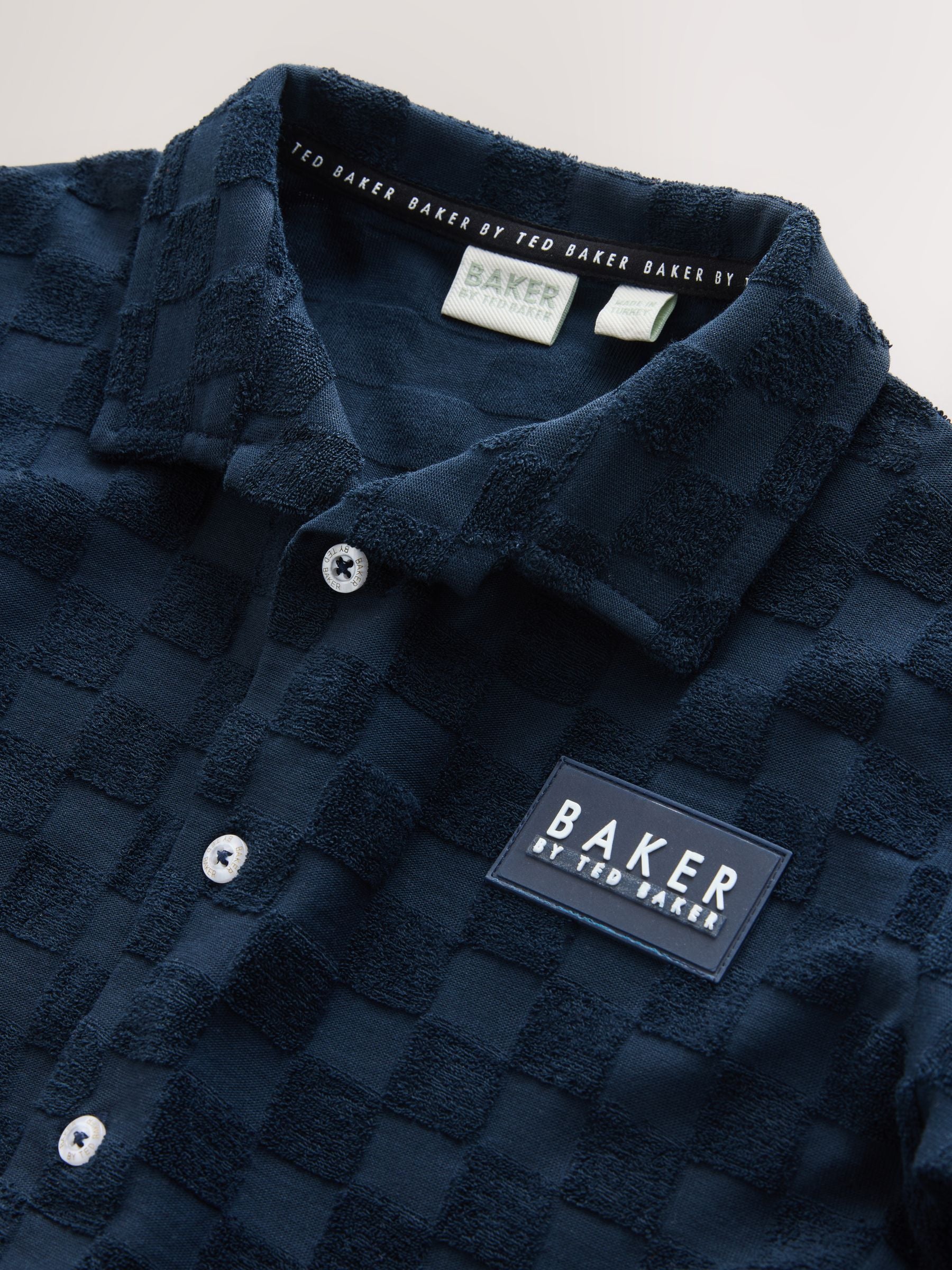 Dsiney Kidz - Baker by Ted Baker Navy Towelling Shirt and Shorts Set image 8