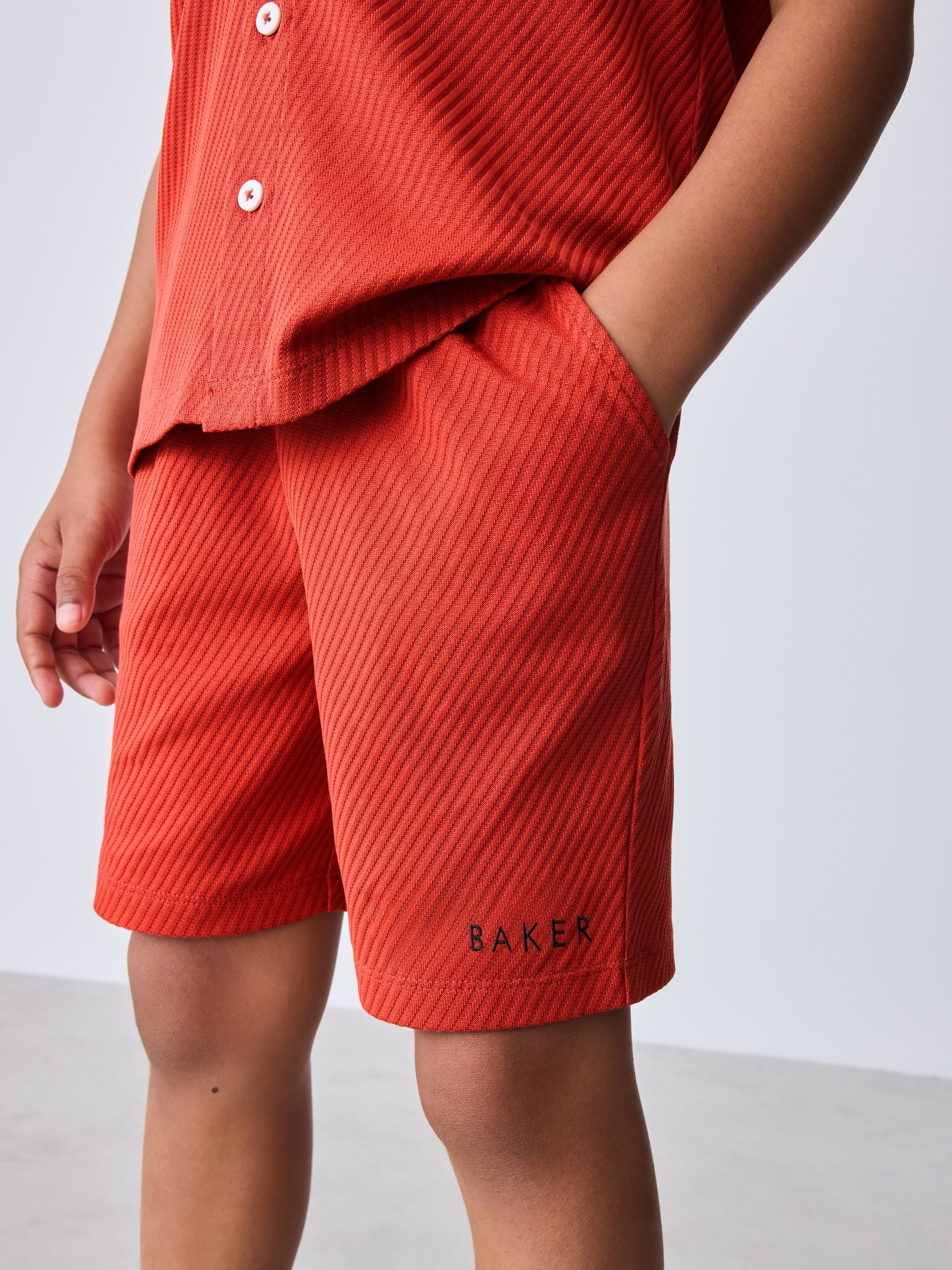 Baker by Ted Baker Textured  Shirt and Shorts Set image 4