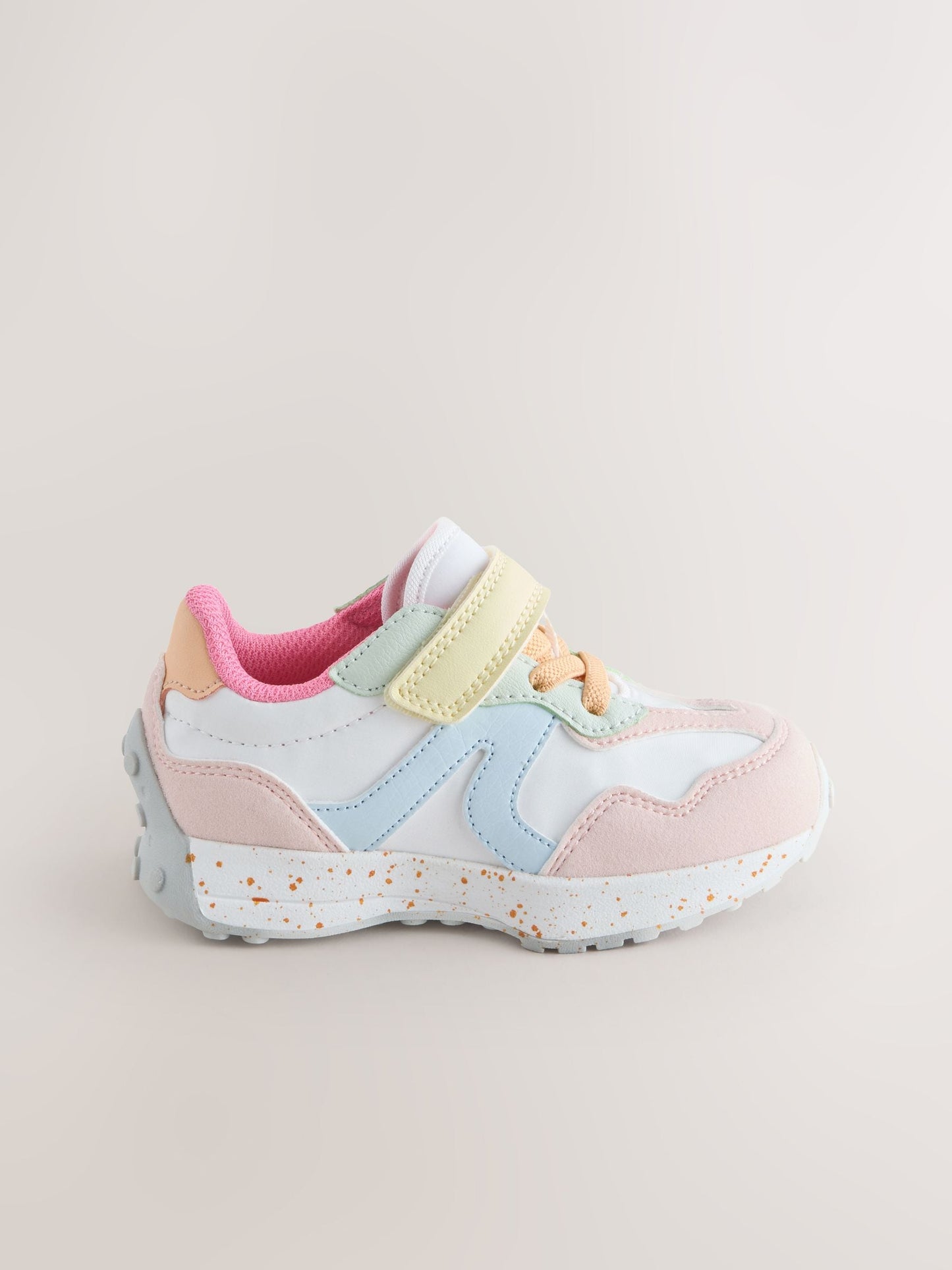 Multi Pastel Elastic Lace Touch Fasten Trainers image 2