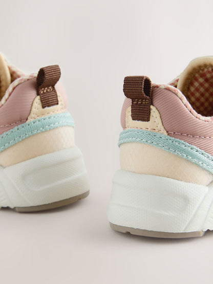 Multi Neutral Standard Fit (F) Elastic Lace Touch Fasten Trainers image 3