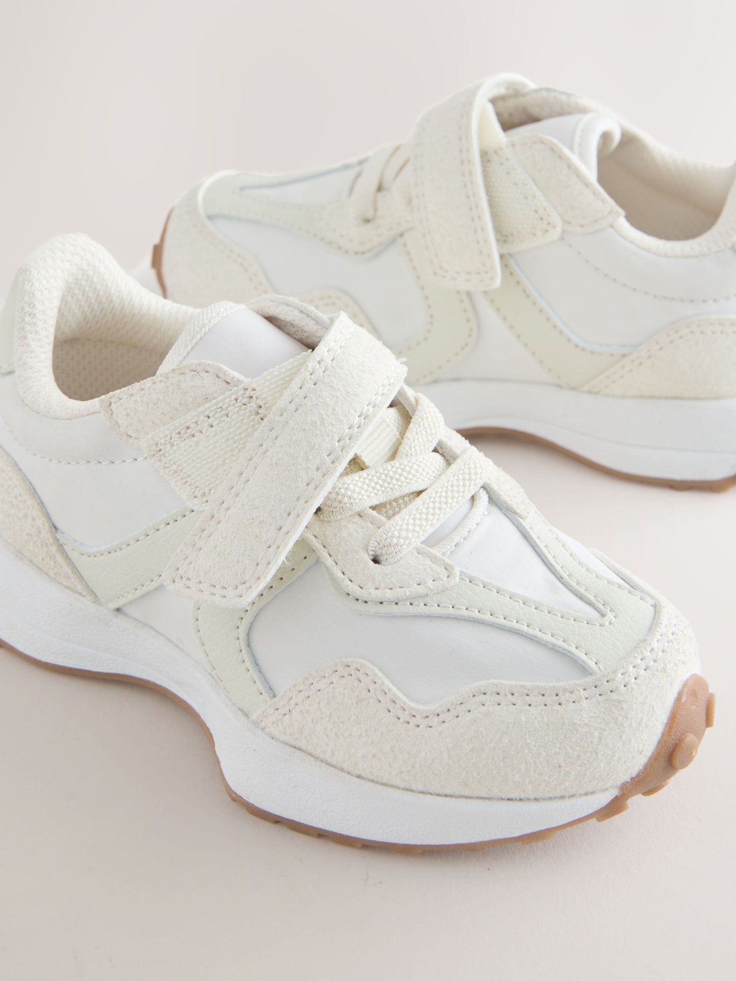 Neutral Elastic Lace Touch Fasten Trainers image 6