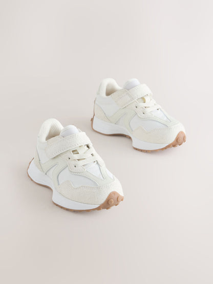 Neutral Elastic Lace Touch Fasten Trainers image 1