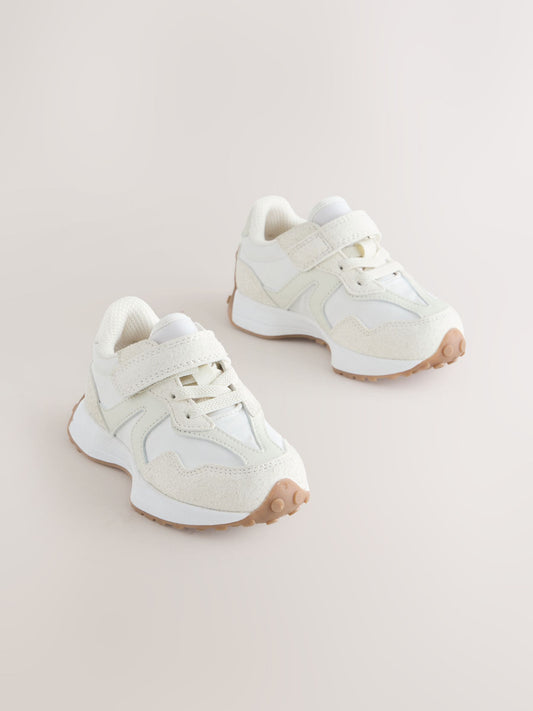 Neutral Elastic Lace Touch Fasten Trainers image 1