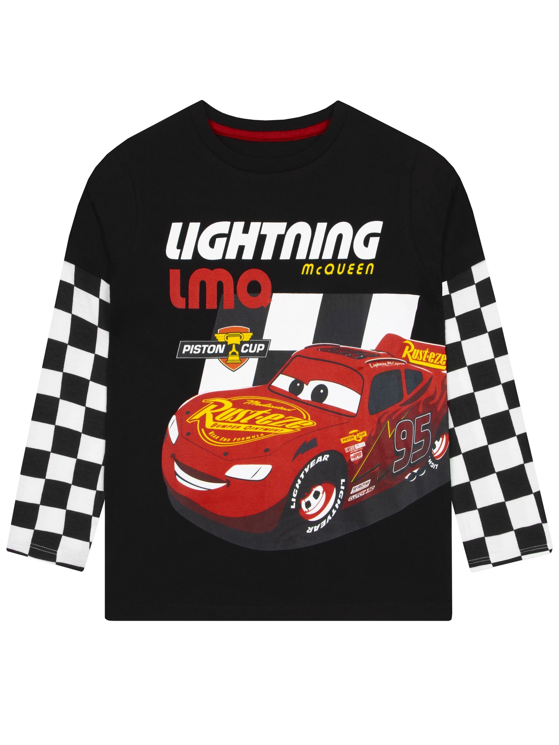 Character Natural Disney Cars Lightning McQueen Long Sleeve T-Shirt image 1