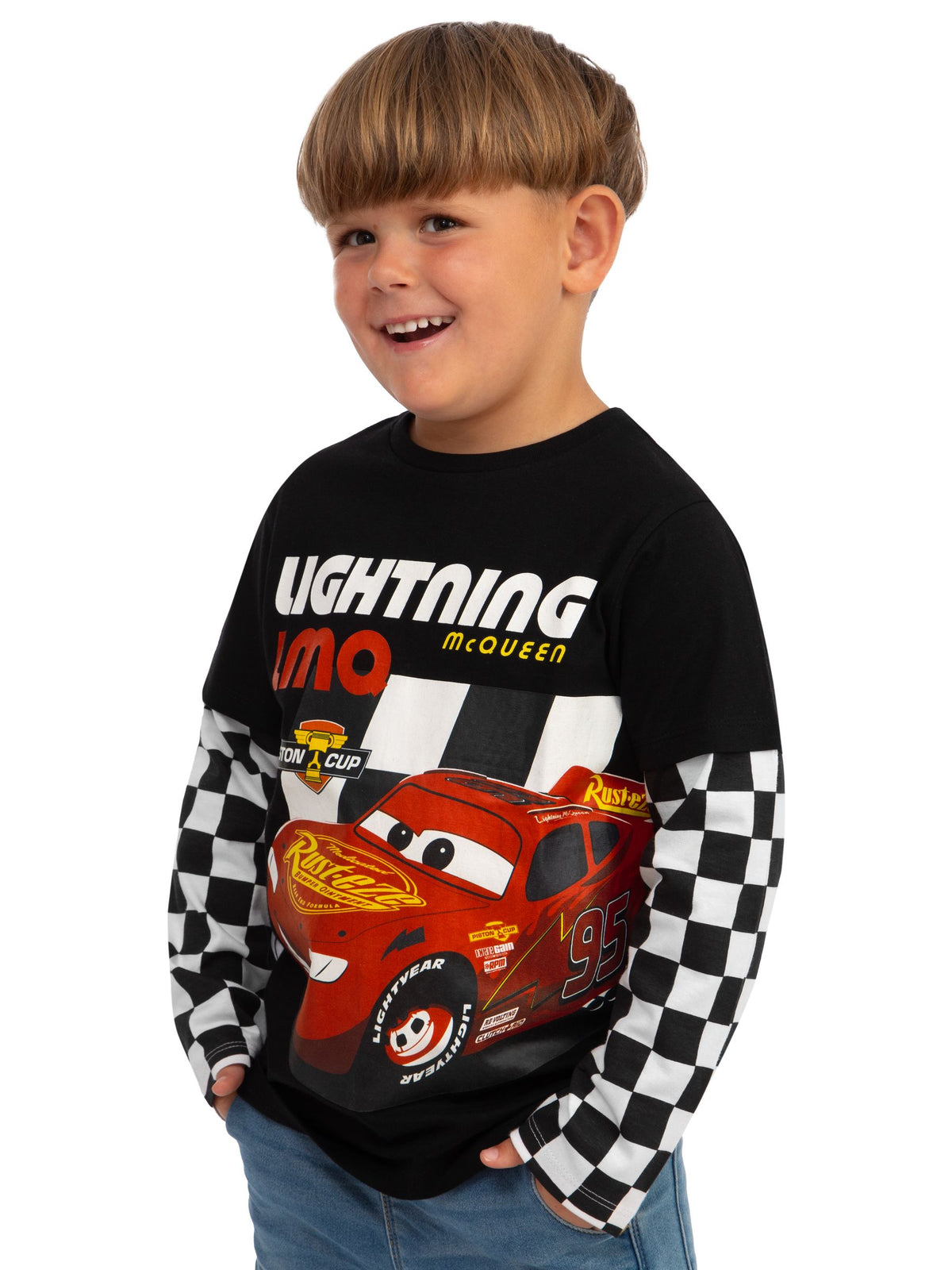 Dsiney Kidz - Character Natural Disney Cars Lightning McQueen Long Sleeve T-Shirt image 3