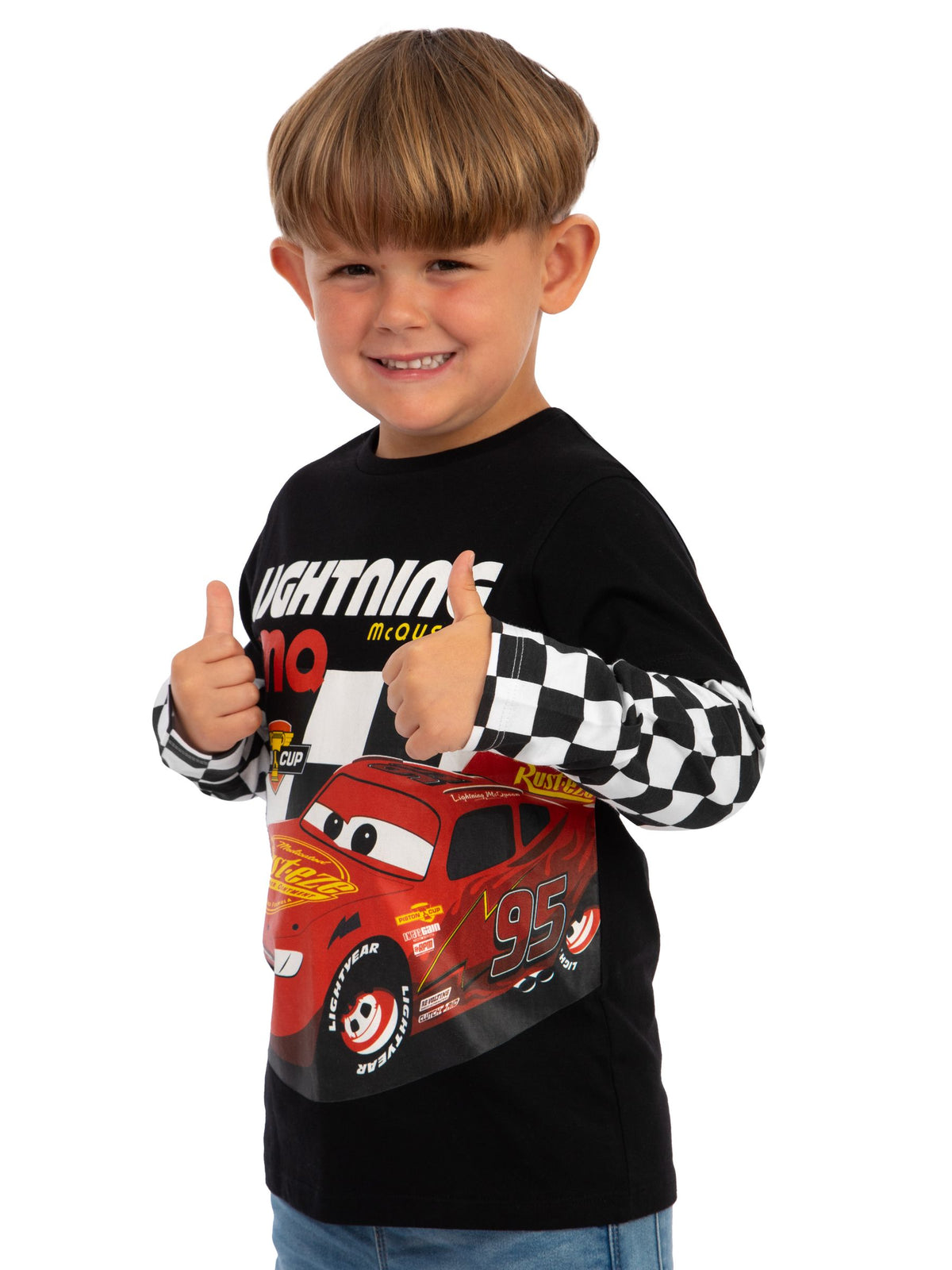 Dsiney Kidz - Character Natural Disney Cars Lightning McQueen Long Sleeve T-Shirt image 4