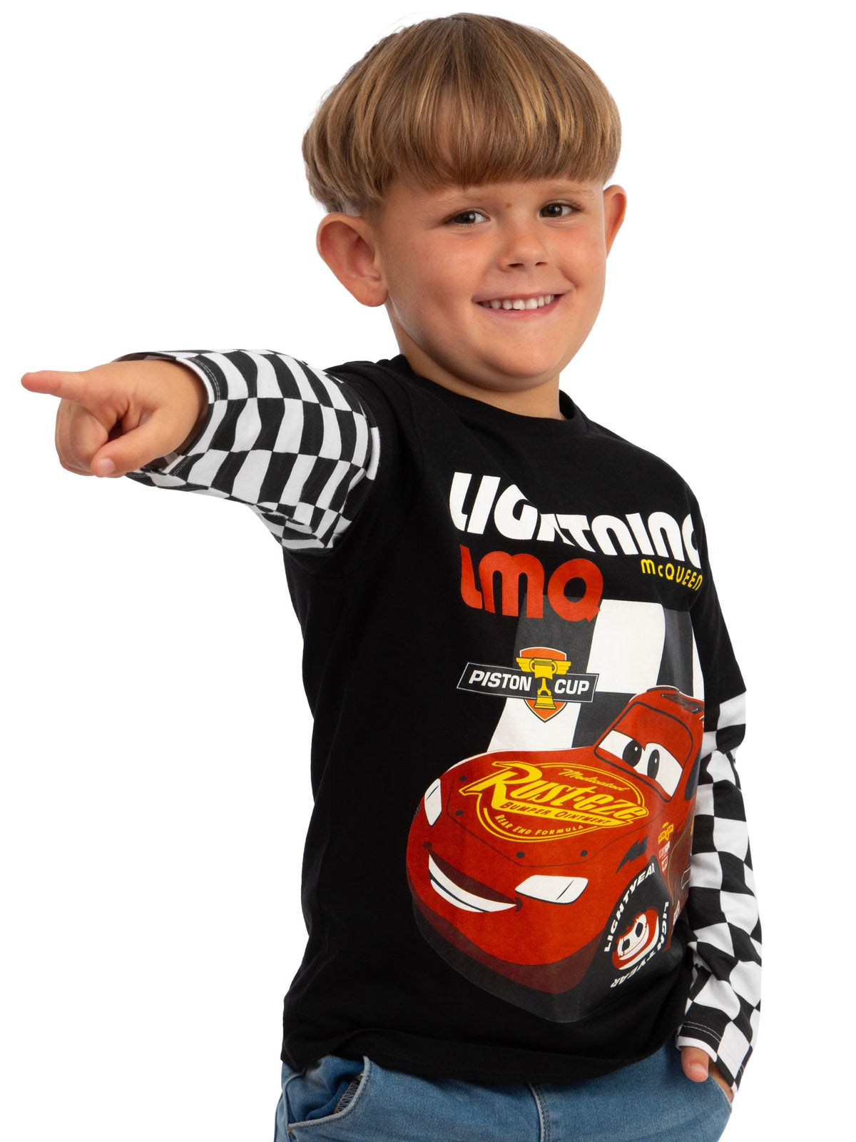 Dsiney Kidz - Character Natural Disney Cars Lightning McQueen Long Sleeve T-Shirt image 5