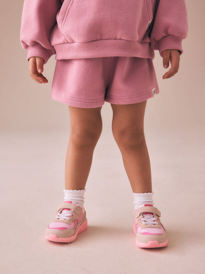 Rose Pink Plain Sweat Shorts (3mths-7yrs) image 3