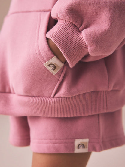 Rose Pink Plain Sweat Shorts (3mths-7yrs) image 5