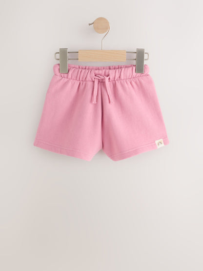 Rose Pink Plain Sweat Shorts (3mths-7yrs) image 6