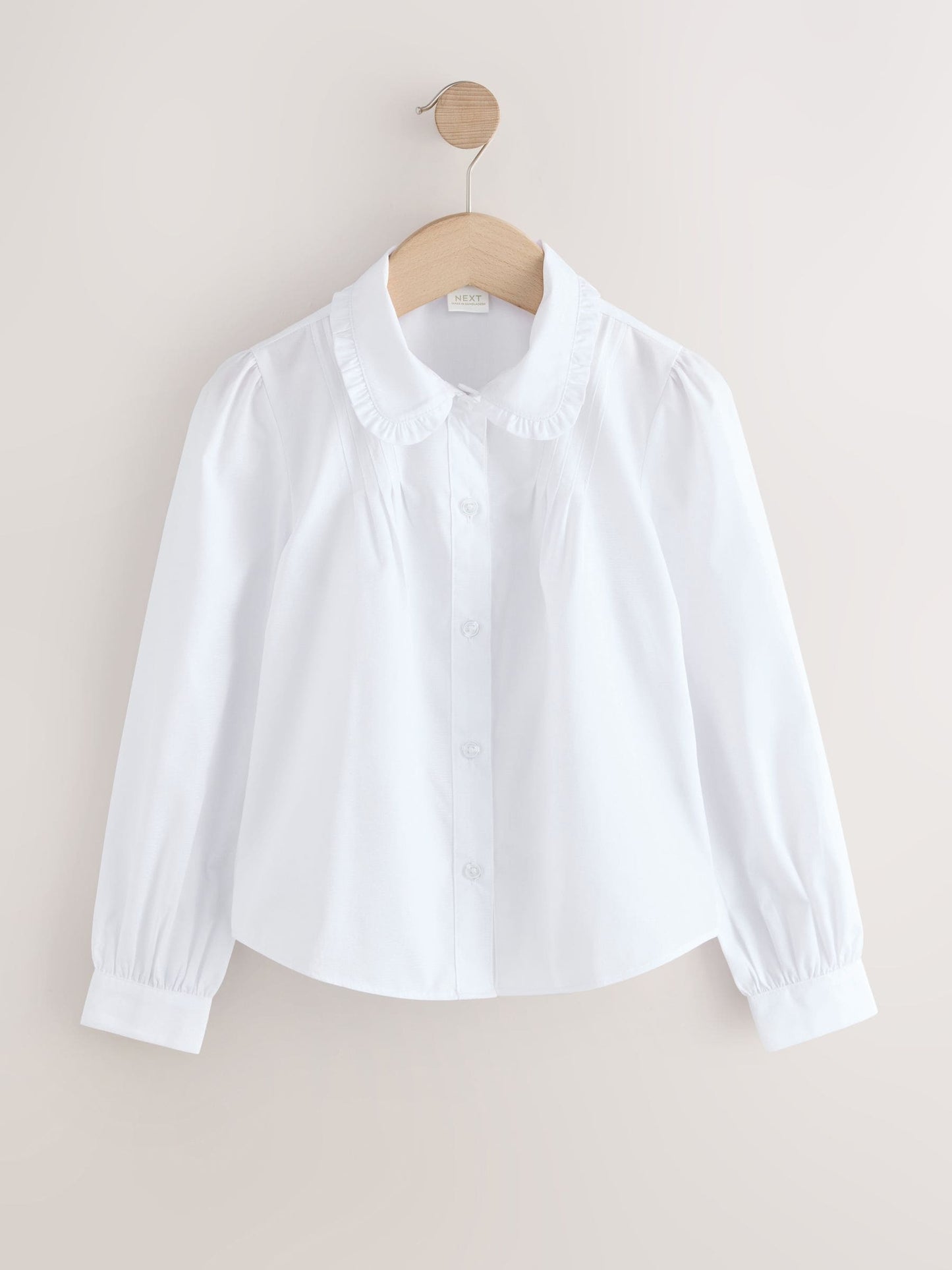 Dsiney Kidz - White Girls Long Sleeve Ruffle Collar School Shirts 2 Pack (3-14yrs) image 2