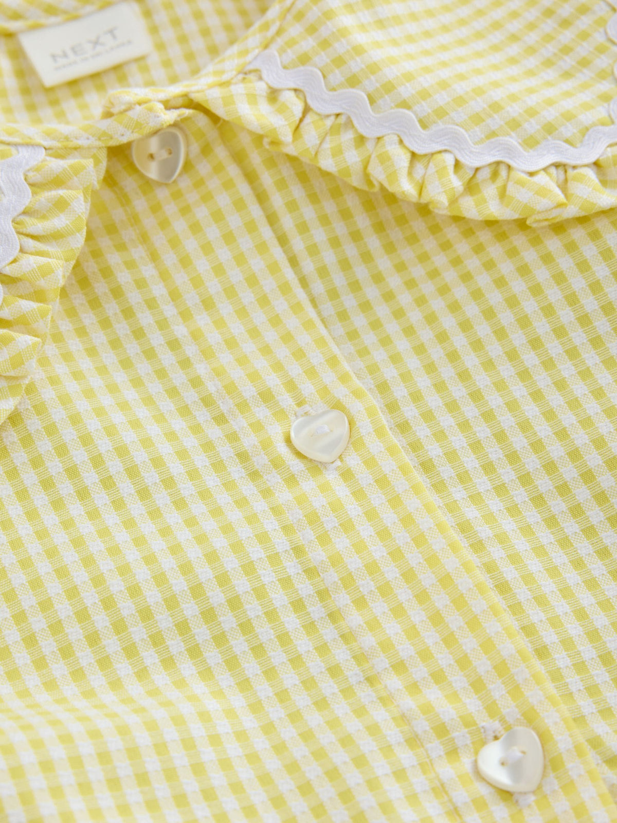 Dsiney Kidz - Yellow Gingham Cotton Rich Angel Sleeve School Dress (3-14yrs) image 9