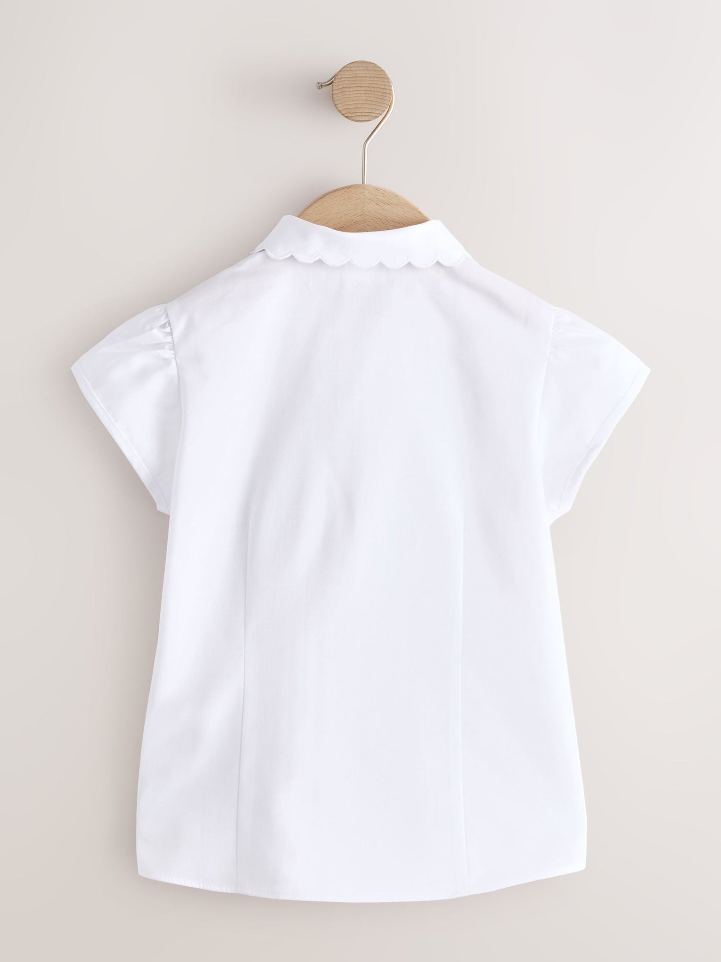 Dsiney Kidz - White Girls  Cotton Rich Scalloped Collar School Shirts 2 Pack (3-14yrs) image 3