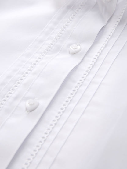 Dsiney Kidz - White Girls  Cotton Rich Scalloped Collar School Shirts 2 Pack (3-14yrs) image 5