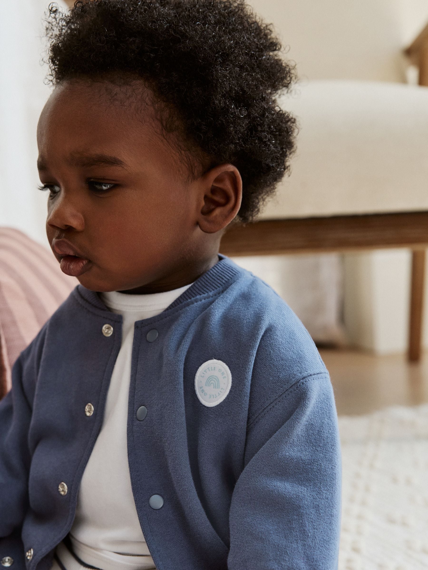 Blue Jersey Jacket, Bodysuit and Leggings Baby Set 3 Piece (0mths-2yrs) image 4