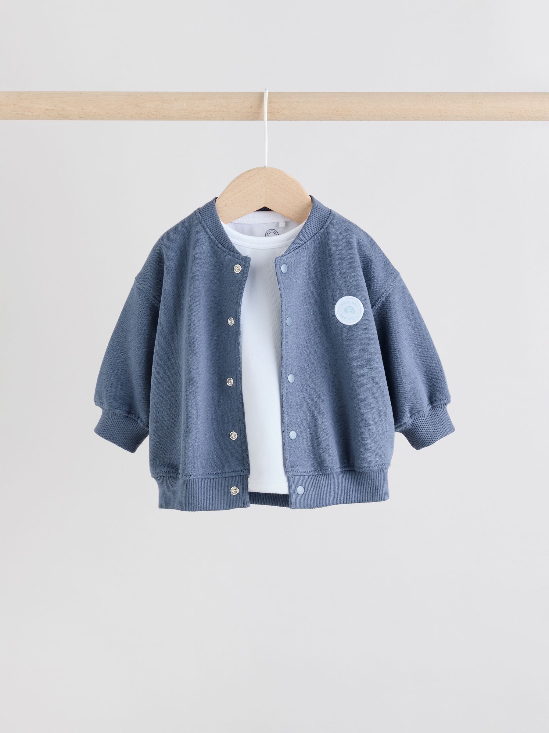 Blue Jersey Jacket, Bodysuit and Leggings Baby Set 3 Piece (0mths-2yrs) image 6
