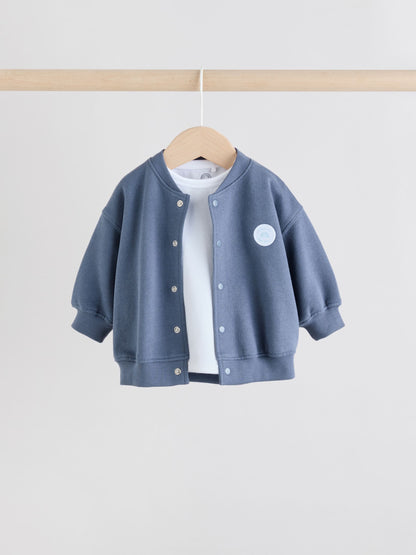 Blue Jersey Jacket, Bodysuit and Leggings Baby Set 3 Piece (0mths-2yrs) image 6